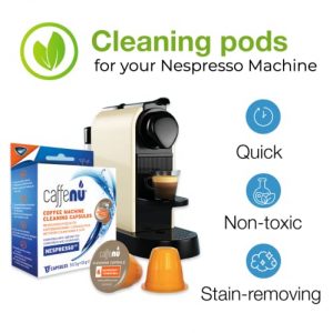 Nespresso Machine Cleaning Capsules, Cleans Brewing Chamber and Exits through Spout, Quick and Powerful Clean, Compatible with Nespresso Originaline, Food Safe, 5 Cleaning Pods by Caffenu