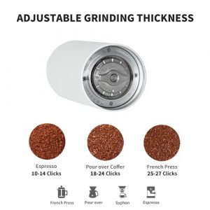 TIMEMORE Chestnut C2 MAX Manual Coffee Grinder Capacity 30g with CNC Stainless Steel Conical Burr Internal Adjustable Setting, Consistency Grinding, Labor-Saving (White)