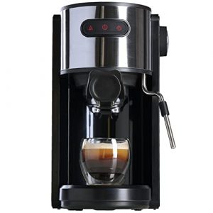 Coffee Gator Espresso Machine, Quick-Brew Espresso Maker with Milk Frother & 1.3 Liter Removable Water Tank