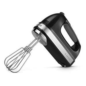 KitchenAid 9-Speed Digital Hand Mixer with Turbo Beater II Accessories and Pro Whisk - Onyx Black