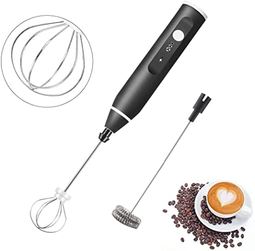 MatchaDNA Silver Handheld Battery Operated Electric Milk Frother (Roun