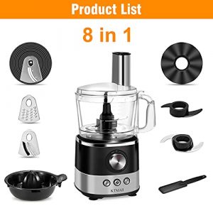 Food Processor,7 Cup Food Processor Vegetable Chopper for Chopping, Pureeing, Mixing, Shredding and Slicing,With 2 Speeds Plus Pulse,650 Watt,Safety Interlocking Design