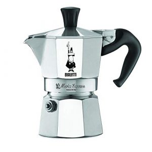 Original Bialetti 1-Espresso Cup Moka Express | Espresso Maker Machine with Extra Genuine Bialetti Replacement Filter and Three Gaskets Bundle (1-cup, 2.0 fl oz, 60 ml)