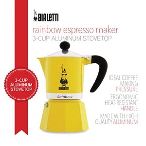 Bialetti 4982 Rainbow Espresso Maker, Yellow