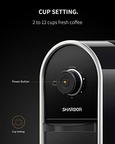SHARDOR Electric Burr Coffee Grinder with 14 Grind Settings, Adjustable Burr Mill Coffee Bean Grinder for Espresso, Drip Coffee, French Press and Percolator Coffee, Cleaning Brush Included
