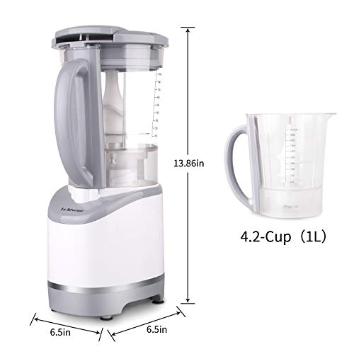 La Reveuse Multi-Functional Pulse Blender Countertop 400 Watts with 4.2-Cup Chopping Jar,for Blending, Mixing,Mincing,White