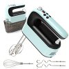 Hand Mixer Electric, 9-Speed 400W Power Handheld Mixer with Digital Screen, Storage Case, Touch Button, Turbo Boost, 5 Stainless Steel Accessories, Kitchen Mixer Handheld for Egg, Cake, Cream, Dough