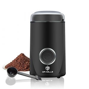 DR MILLS DM-7441 Electric Dried Spice and Coffee Grinder, Blade & cup made with SUS304 stianlees steel (Black)