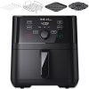 Instant Vortex 5.7QT Large Air Fryer Oven Combo (Free App With 90 Recipes), Customizable Smart Cooking Programs, Nonstick and Dishwasher-Safe Basket, Digital Touchscreen & Air Fryer Accessories, Black