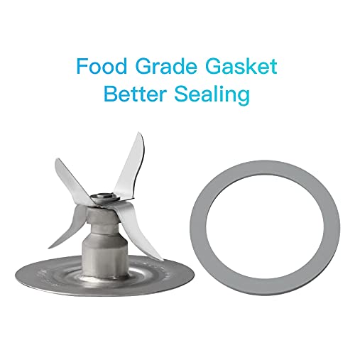 NC Blender Blade with 1 Blender Gasket, Compatible with Oster Blender Replacement Parts and Osterizer