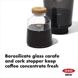 OXO Brew Compact Cold Brew Coffee Maker & Good Grips Cold Brew Coffee Maker Replacement Paper Filters, Brown, 50 Per Box