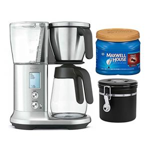 Breville BDC400 Precision Brewer Coffee Maker with Glass Carafe, Coffee Canister and Ground Coffee Bundle (3 Items)