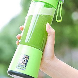 Portable Blender Smoothies Personal Blender Mini Shakes Juicer 380 ml Cup USB Rechargeable (Green)