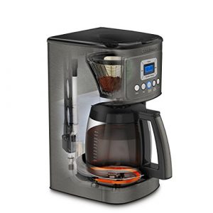 Cuisinart DCC-3200BKSP1 Perfectemp, 14 Cup Progammable with Glass Carafe Coffee Maker, Black Stainless Steel