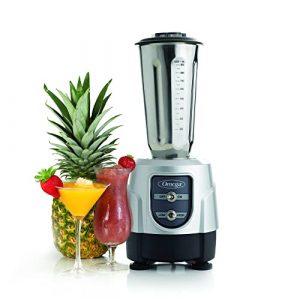 Omega BL360S 1-HP Blender Features Easy to Use Toggle Controls 32-Ounce Stainless Steel Blending Container Gripper Feet for Stability, Silver
