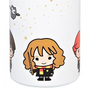Harry Potter Stainless Steel Water Bottle - White with Harry, Ron and Hermione Chibi Character Design - Double Wall Insulated - 550ml