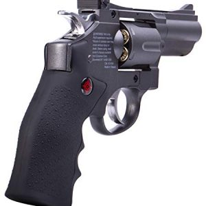 Crosman SNR357 .177-Caliber Pellet/4.5 MM BB CO2-Powered Snub Nose Revolver, Black/Grey