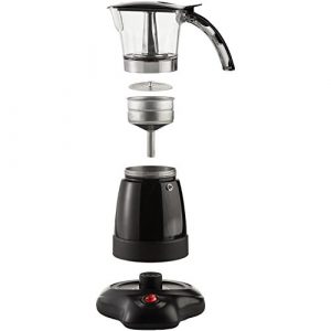 Brentwood Electric Moka Pot Espresso Machine, 6-Cup, Black