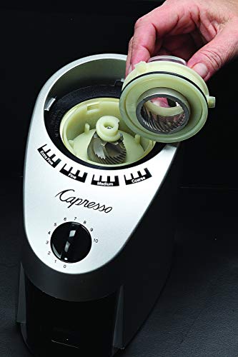 Capresso 560.04 Infinity Conical Burr Grinder, Brushed Silver (Renewed)