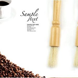 Coffee Grinder Cleaning Brush, Heavy Wood Handle & Natural Bristles Wood Dusting Espresso brush Accessories for Bean Grain Coffee Tool Barista Home Kitchen