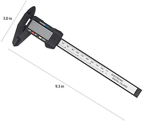 EZT 150mm Electronic Digital Caliper, 6 inch Micrometer with Large LCD Screen, Inch and Millimeter Conversion Vernier, Measuring Tool for Household DIYAuto Off Featured Vernier Caliper