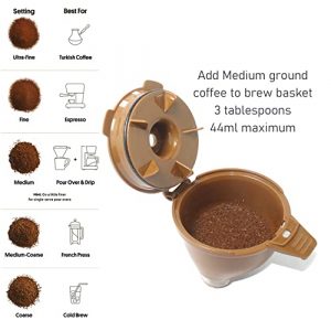 2-Pack Single Serve Ground coffee Brew Basket for Hamiltion FlexBrew Coffee Maker Models 49974 49975 49976 49979 49957 49954 49947 49940 49950 49966 49968 Filter Part, Brown