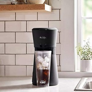 Mr Coffee Iced Coffee Maker with Reusable Tumbler and Coffee Filter Black