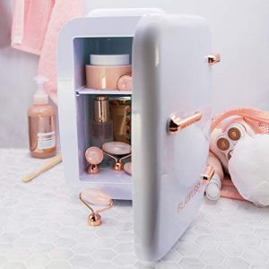 Finishing Touch Flawless Mini Beauty Fridge for Makeup and Skincare, White, 4 Liter