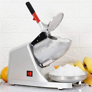 SUPER DEAL Upgraded 300W Electric Ice Shaver Ice Shaved Machine Ice Crusher Snow Cone Maker 145 lbs (Silver)