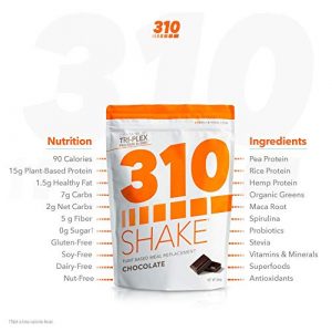 Plant Protein Powder and Meal Replacement Shake | 310 Shakes are Gluten, Dairy and Soy Free Protein and 0g of Sugar | Keto and Paleo Friendly (Chocolate, 28 Servings)
