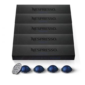 Nespresso Capsules VertuoLine Diavolitto, Dark Roast Espresso Coffee, 50 Count Coffee Pods, Brews 1.35oz