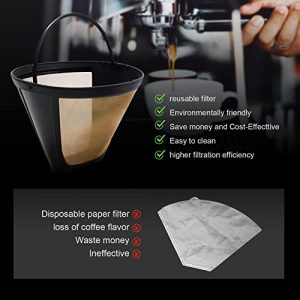 Reusable Coffee Filter for Ninja Dual Brew Pro Coffee Maker, 2 Pack Permanent Replacement Coffee Maker Filter Compatible with Ninja CFP301 DualBrew Pro Specialty Coffee Maker