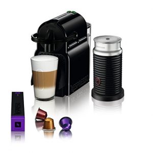 Nespresso Inissia Espresso Maker with Aeroccino Milk Frother by De'Longhi, Black