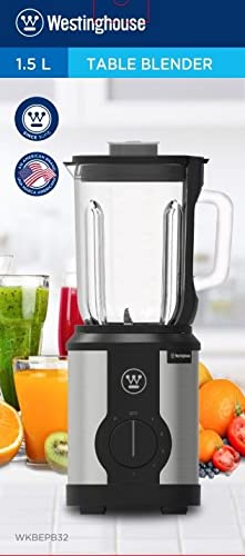 Westinghouse 220 volts Blender 600 watts 5 speed glass jar Stainless Steel 220v 240 volts WKBEPB32 (NOT FOR USE IN USA)