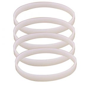 Anbige 4PCS White Rubber Sealing O-Ring Gasket Replacement Parts for Ninja Juicer Blender Replacement Seals (4 3.93inch gaskets)