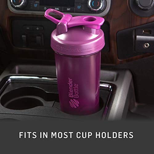 BlenderBottle Classic V2 Shaker Bottle Perfect for Protein Shakes and Pre Workout, 28-Ounce, Plum