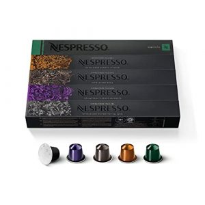 Nespresso Capsules OriginalLine, Ispirazione Variety Pack, Medium & Dark Roast Espresso Coffee, 50 Count Espresso Coffee Pods, Brews 1.35oz