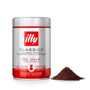 illy Caffe Ground Coffee Medium Grind Medium Roast 8.8 Oz. for Drip Coffeemakers & French Presses