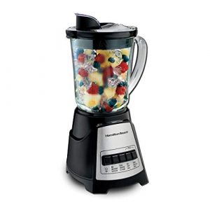 Hamilton Beach ChefPrep 10-Cup Food Processor & Vegetable Chopper, Black (70670) & Power Elite Blender with 12 Functions and 40 Oz BPA Free Glass Jar, Black and Stainless Steel (58148A)