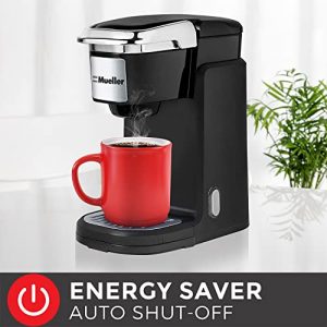 Mueller Ultimate Single Serve Coffee Maker, Personal Coffee Brewer Machine for Single Cup Pods, 10oz Water Tank, Quick Brewing, One Touch Operation, Compact Size,for Home,Office, RV