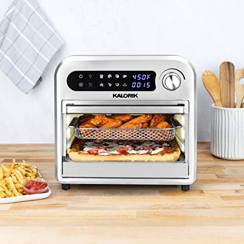 Kalorik Digital Air Fryer Oven 12.6 Quart, Black and Stainless Steel