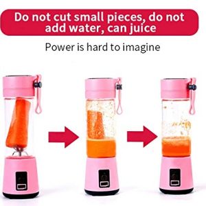 380ml Portable Blender Juice Cup, Small Blender Shakes Travel Blender Cup whit USB Rechargeable Batteries, 3D Blades for Great Mixing for Home, Sports, Office, Travel, Gym and Outdoors (Green)