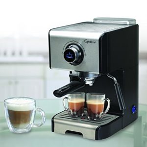 Capresso EC300 Cappuccino Espresso Machine, 42, Stainless Steel/Black