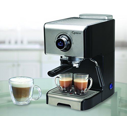 Capresso EC300 Cappuccino Espresso Machine, 42, Stainless Steel/Black