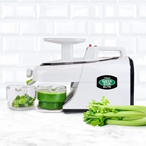 Greenstar GSE-5000 Cold Press Complete Masticating Slow Juicer, Jumbo, White