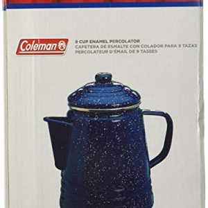 Coleman 9-Cup Coffee Enamelware Percolator (Blue)