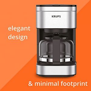 KRUPS Simply Brew Compact Filter Drip Coffee Maker, 5-Cup, Silver