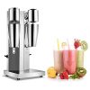 Milk Shaker Machine Electric Milkshake Maker Stainless Steel Shake Mixer Double Head Shake Maker Two-Speed 110V 180W for Commercial and Home Use