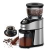 Conical Burr Coffee Grinder, Stainless Steel Adjustable Burr Mill with 12 Precise Coffee Grinder Settings for 2-12 Cups, 3.2OZ Large Capacity for Espresso, Drip, French Press and Percolator Coffee