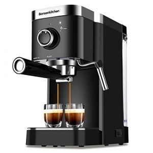 Espresso Machine 20 Bar Expresso Coffee Maker with Milk Frother Wand, Fast Heating Automatic Coffee Machines for Espresso, Cappuccino Latte and Macchiato, 1350W
